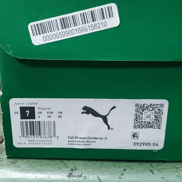 Puma Cali Dream Corderoy Jr. Platform Tennis Shoe - Picture 4 of 4